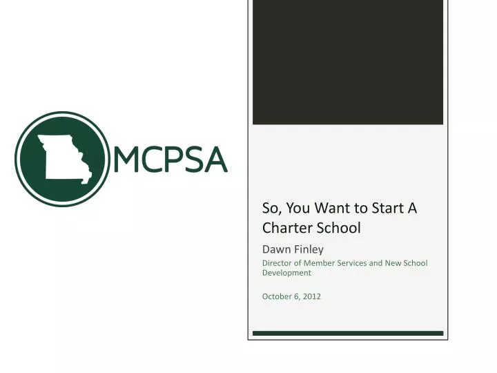 so you want to start a charter school