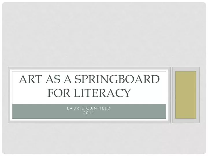 art as a springboard for literacy