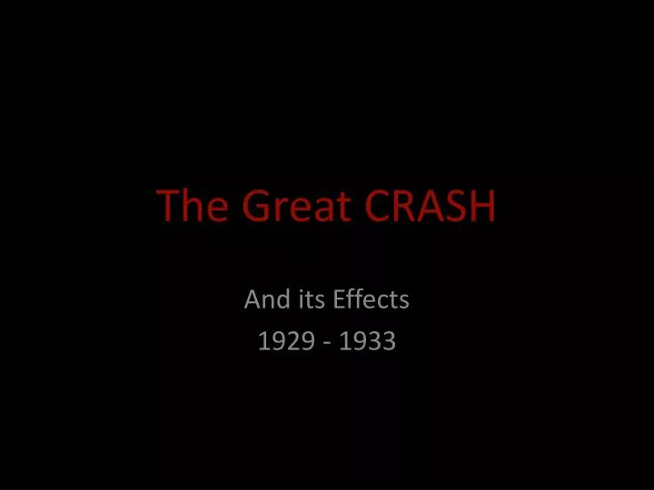 the great crash