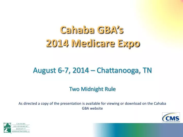 cahaba gba s 2014 medicare expo