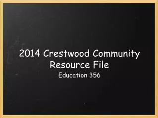 201 4 Crestwood Community Resource File
