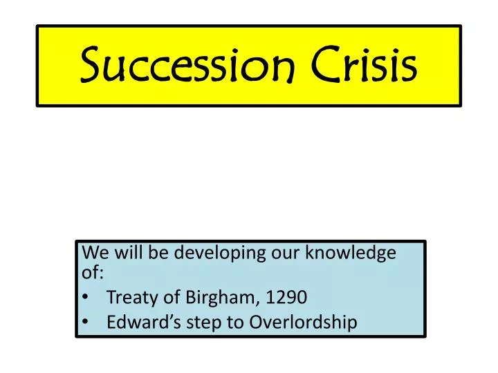 succession crisis
