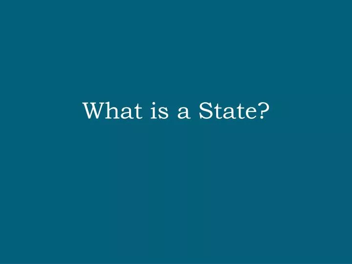 what is a state