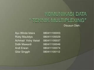 komunikasi data teknik multiplexing