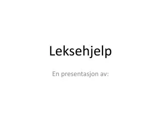 leksehjelp
