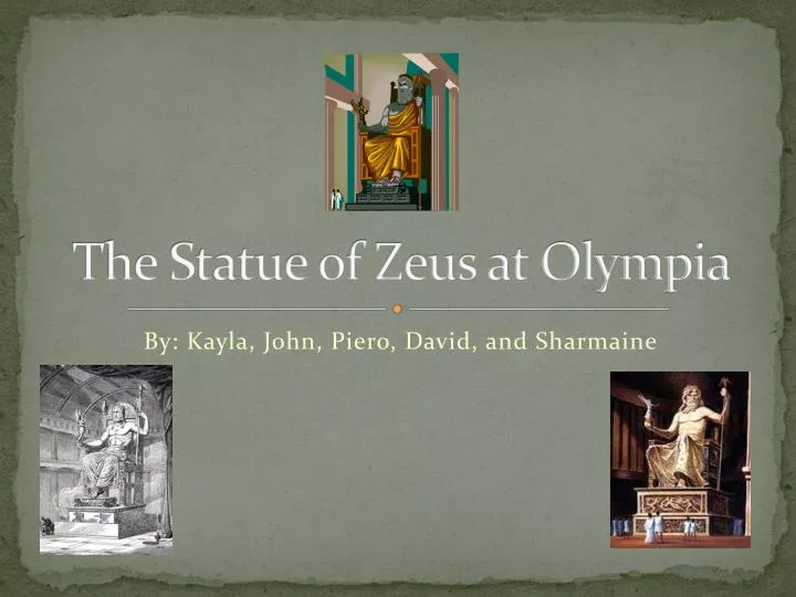 the statue of zeus at olympia