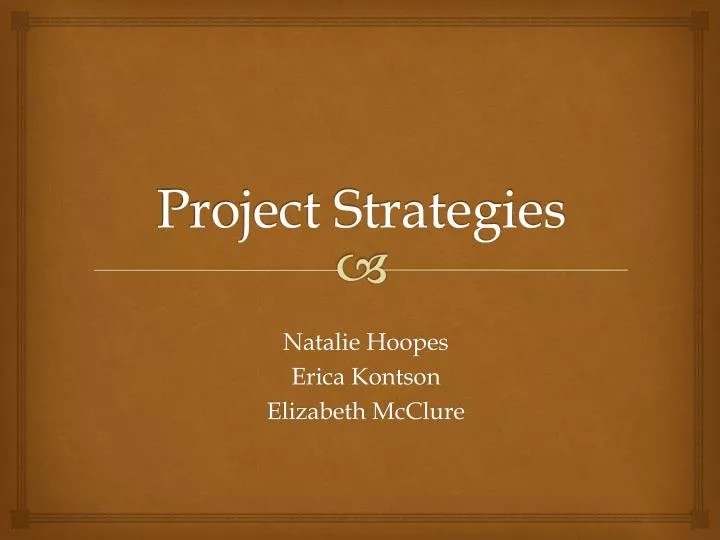 project strategies
