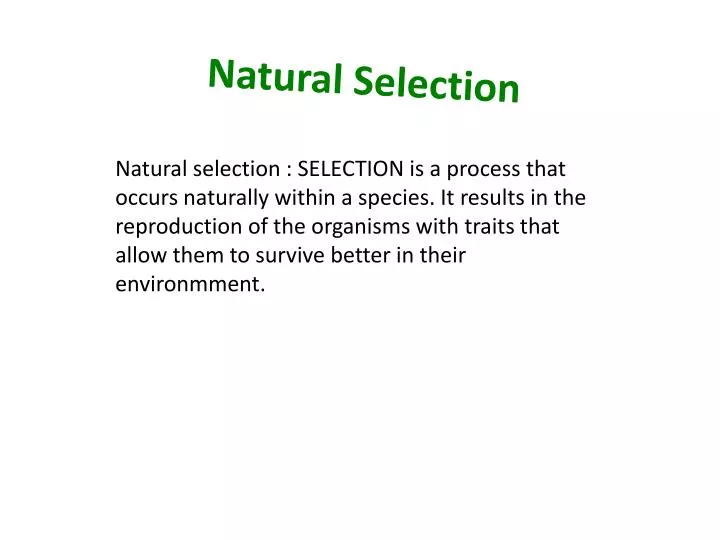 natural selection