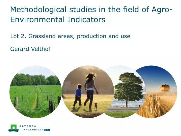 methodological studies in the field of agro environmental indicators