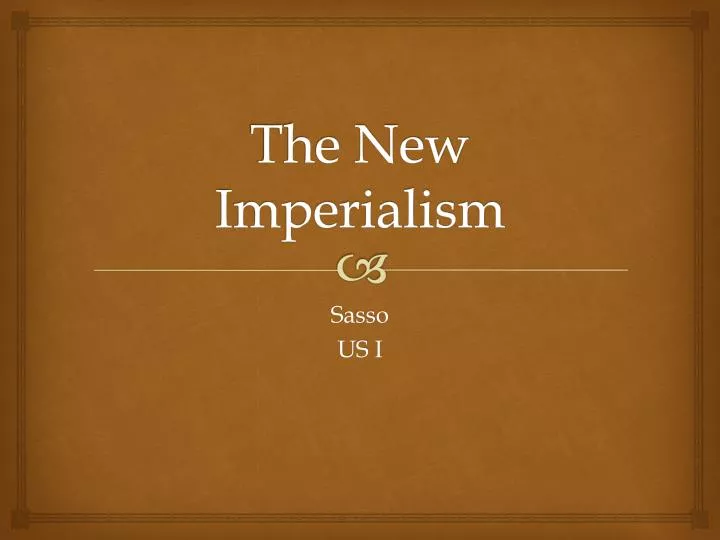 the new imperialism