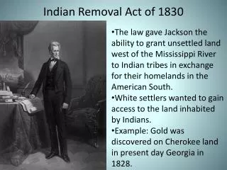Indian Removal Act of 1830