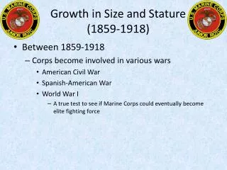 Growth in Size and Stature (1859-1918)