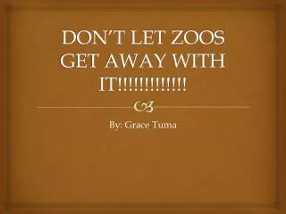 DON’T LET ZOOS GET AWAY WITH IT!!!!!!!!!!!!!