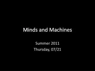 Minds and Machines