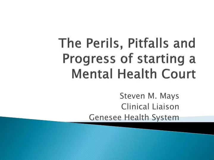 the perils pitfalls and progress of starting a mental health court