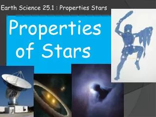 Earth Science 25.1 : Properties Stars