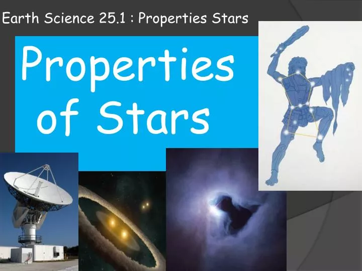 earth science 25 1 properties stars