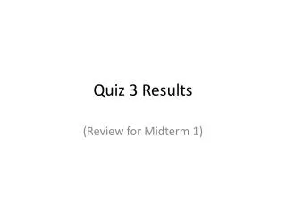 Quiz 3 Results