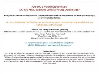 Are you a Young Statistician? Do you know someone who's a Young Statistician?