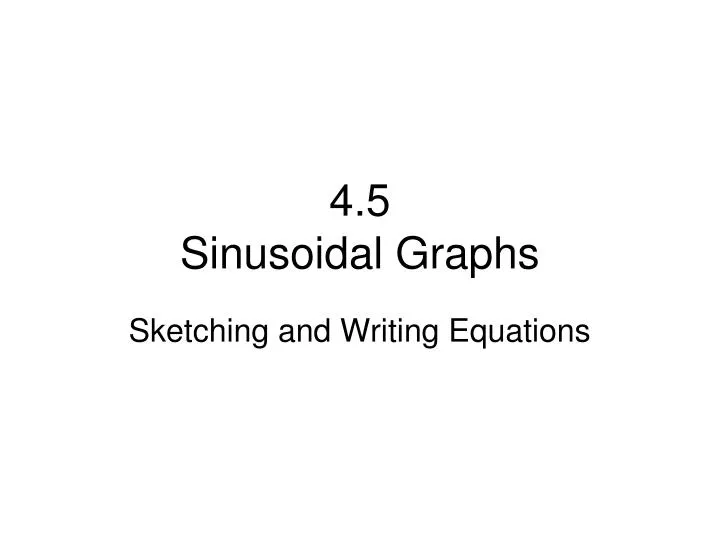 4 5 sinusoidal graphs
