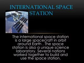 International Space station