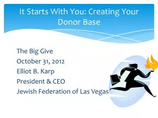 It Starts With You: Creating Your Donor Base