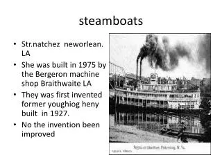 steamboats