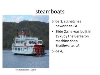 steamboats