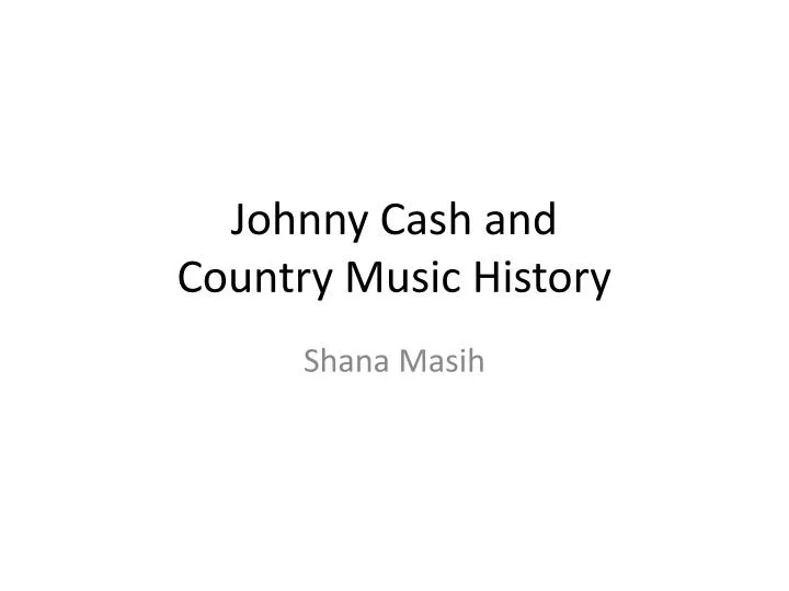 johnny cash and country music history