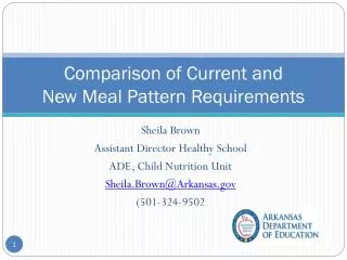 Comparison of Current and New Meal Pattern Requirements