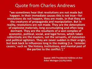 Quote from Charles Andrews