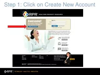 Step 1: Click on Create New Account