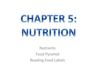 Nutrients Food Pyramid Reading Food Labels