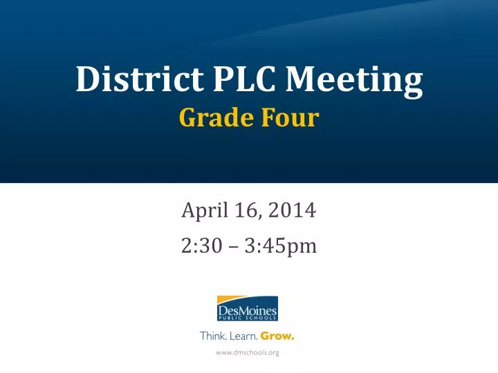 district plc meeting grade four