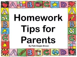 Homework Tips for Parents