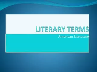 literary terms