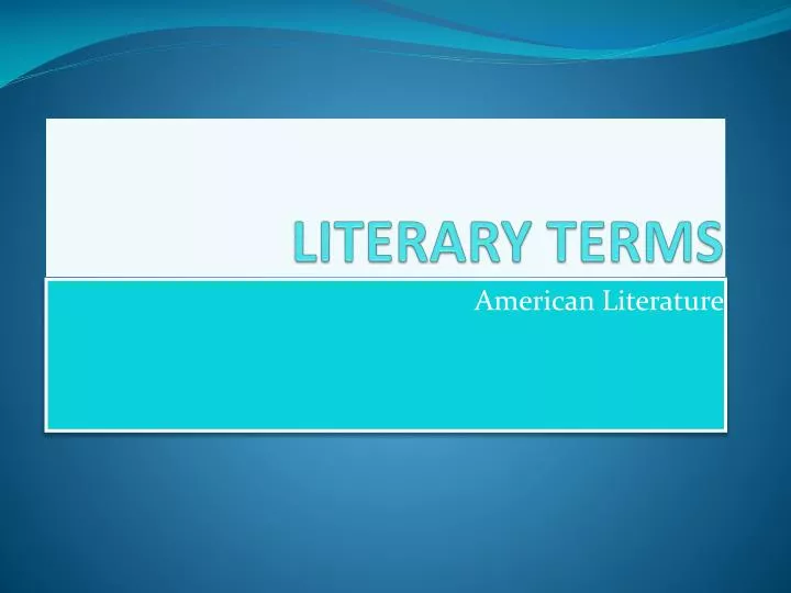 literary terms