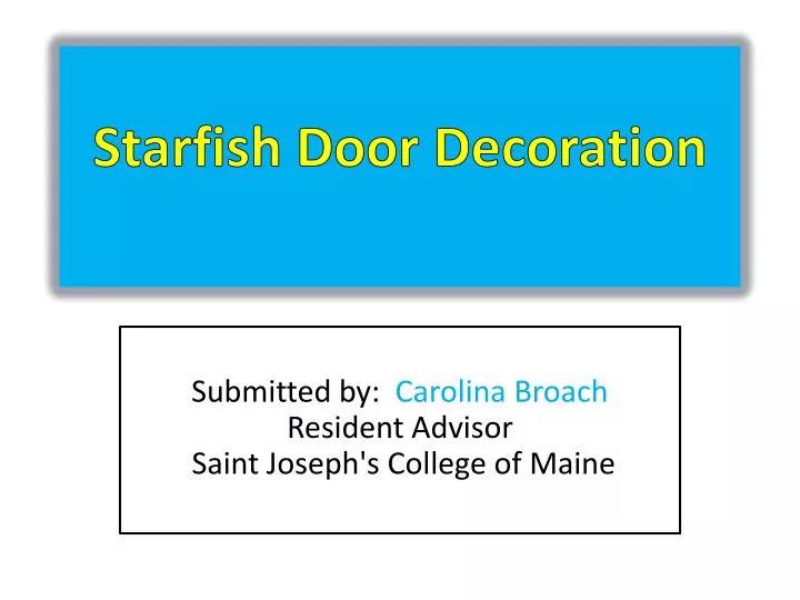 starfish door decoration