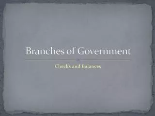 Branches of Government