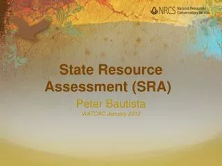 State Resource Assessment (SRA)