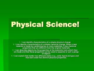 Physical Science!