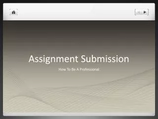assignment submission