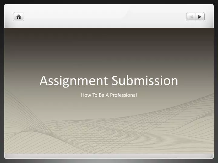 assignment submission