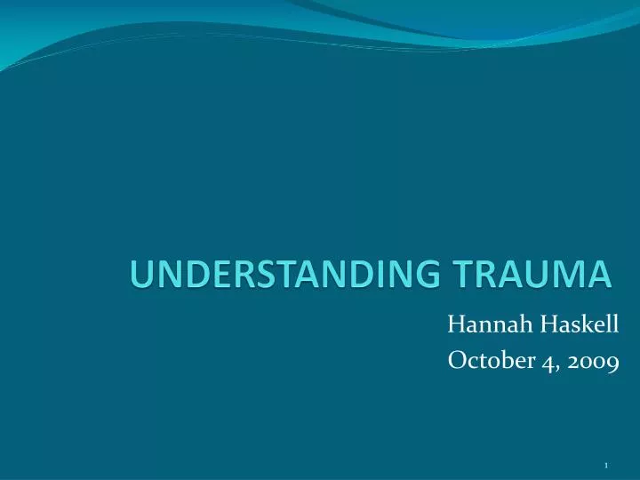 understanding trauma