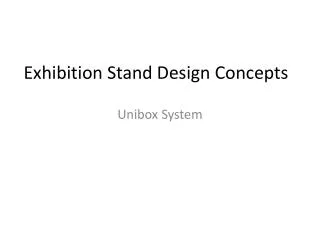 Exhibition Stand Design Concepts