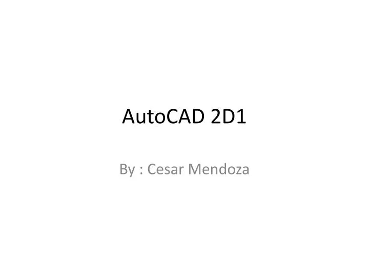autocad 2d1