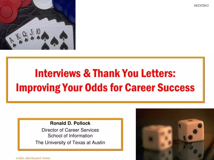 interviews thank you letters improving your odds for career success