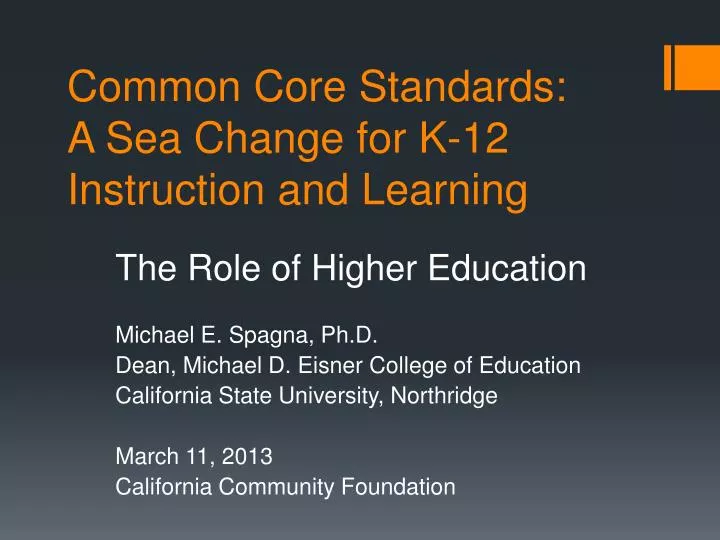 common core standards a sea change for k 12 instruction and learning