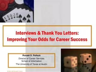Interviews &amp; Thank You Letters: Improving Your Odds for Career Success