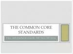The Common Core Standards - slide 1